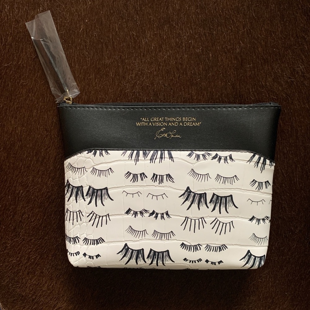 Estée Lauder cosmetics makeup zip bag
